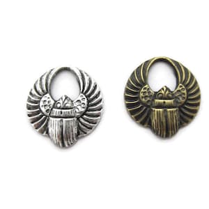 Brass Vintage Design Tiny Egyptian Winged Scarab (4 pieces) , Made in the USA