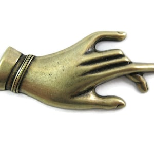 Brass Vintage Design Left Hand and Cuff (2 pieces) , Made in the USA