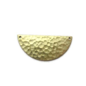 Brass Vintage Design 33 mm Hammered Half Moon (2 pieces) , Made in the USA