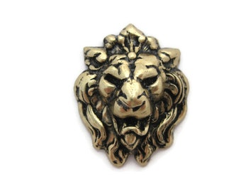 Vintage Solid Brass Roaring Lion Head Bookend or Door Stop 1970s - Etsy