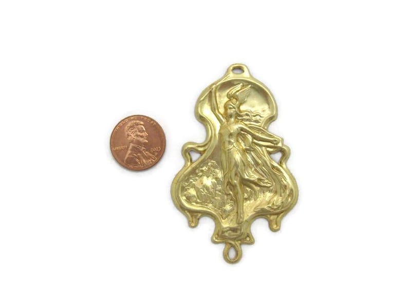 Brass Goddess Athena Plaque , Made in the USA image 4
