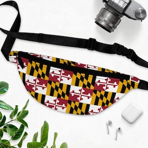 Maryland Fanny Pack, Maryland Flag Waist Bag, Maryland Gifts