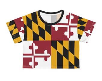 Maryland Flag Crop Top, Women's Pride Shirt