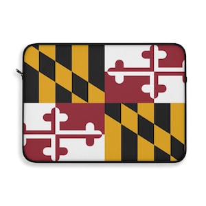 Maryland Laptop Sleeve, Maryland State Flag Laptop Case, Gift, Maryland, School