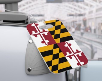 Maryland Luggage Tag, Maryland Flag, Maryland Gift, Travel, Luggage, Gift for Him, Gift for Her