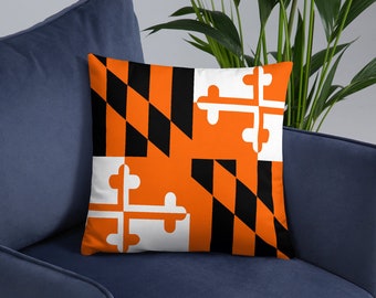 Maryland Pillow, Baseball, Maryland Gifts, Home Decor, Maryland Decor