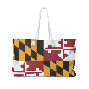 Maryland Weekender Bag, Maryland Bag, Maryland Gift, Maryland Flag, Ocean City