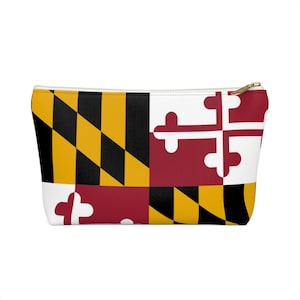 Maryland Pouch, Maryland Bag, Make Up Bag, Pencil Pouch, Gift, Maryland Flag