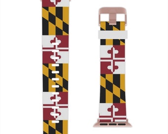 Maryland Flag Apple Watch Band, Maryland State, Flag Apple Watch Band, Watch Bands, Disney Gifts, Gift for Him, Gift for Her