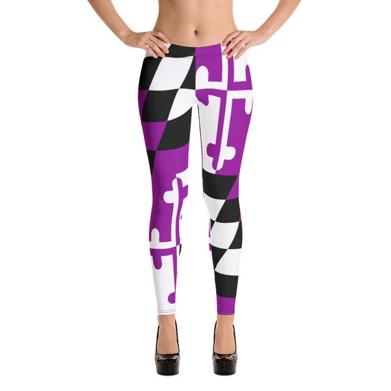 Baltimore Football Leggings, Women's and Girl's Full Length and