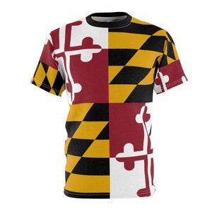 Camiseta con la bandera de Maryland, camiseta unisex de Baltimore, Maryland, regalos de Maryland, ropa para hombres y mujeres