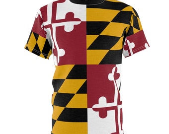 Maryland Flag Shirt, Unisex Baltimore Maryland Top, Maryland Gifts, Mens, Womens, Apparel