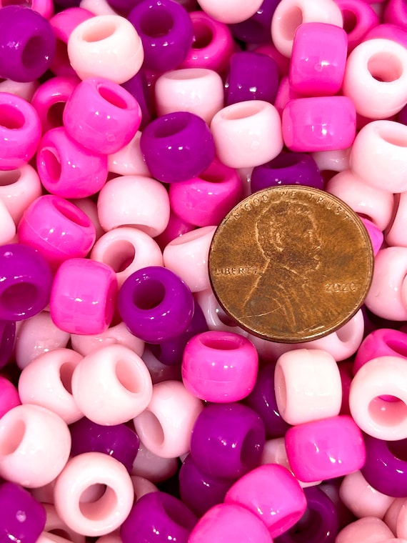 Cutie Pink Mix Kandi Beads, Pony Beads, Barrel Beads, Spacer Beads, DIY  Beads, Mask Beads 