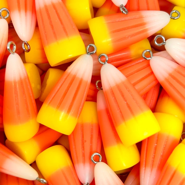 Lifesize Candy Corn Charms - Halloween Jewelry