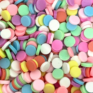 Rainbow Polymer Clay Sprinkles, Polymer Clay Confetti, Fake Sprinkles for Slime, Slime Add-Ins, Nail Art, Decoden