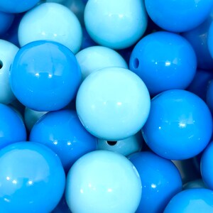 Baby Blue Round Beads for Bracelet, 6mm Beads for Necklace, Blue Beads,  Round Blue Beads, Cute Blue Beads, Alice and Wonderland Beads