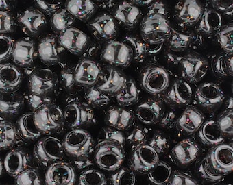 Black Confetti Beads! Birthday Celebration Beads, Cute Kandi Beads, Special Beads, Pony Beads
