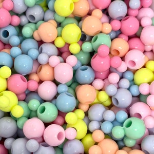 Tiny Mouse Head Beads, Tiny Disney World, Disneyland Beads for Lanyard, Tiny Mickey Beads for Earrings, Disneybounding Accessories