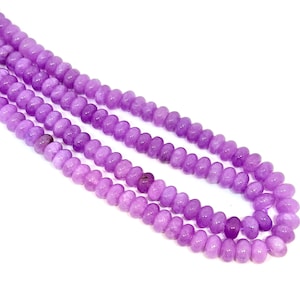 Natural Stone Rondelle Chalcedony Beads - Ideal for Unique Jewelry Designs