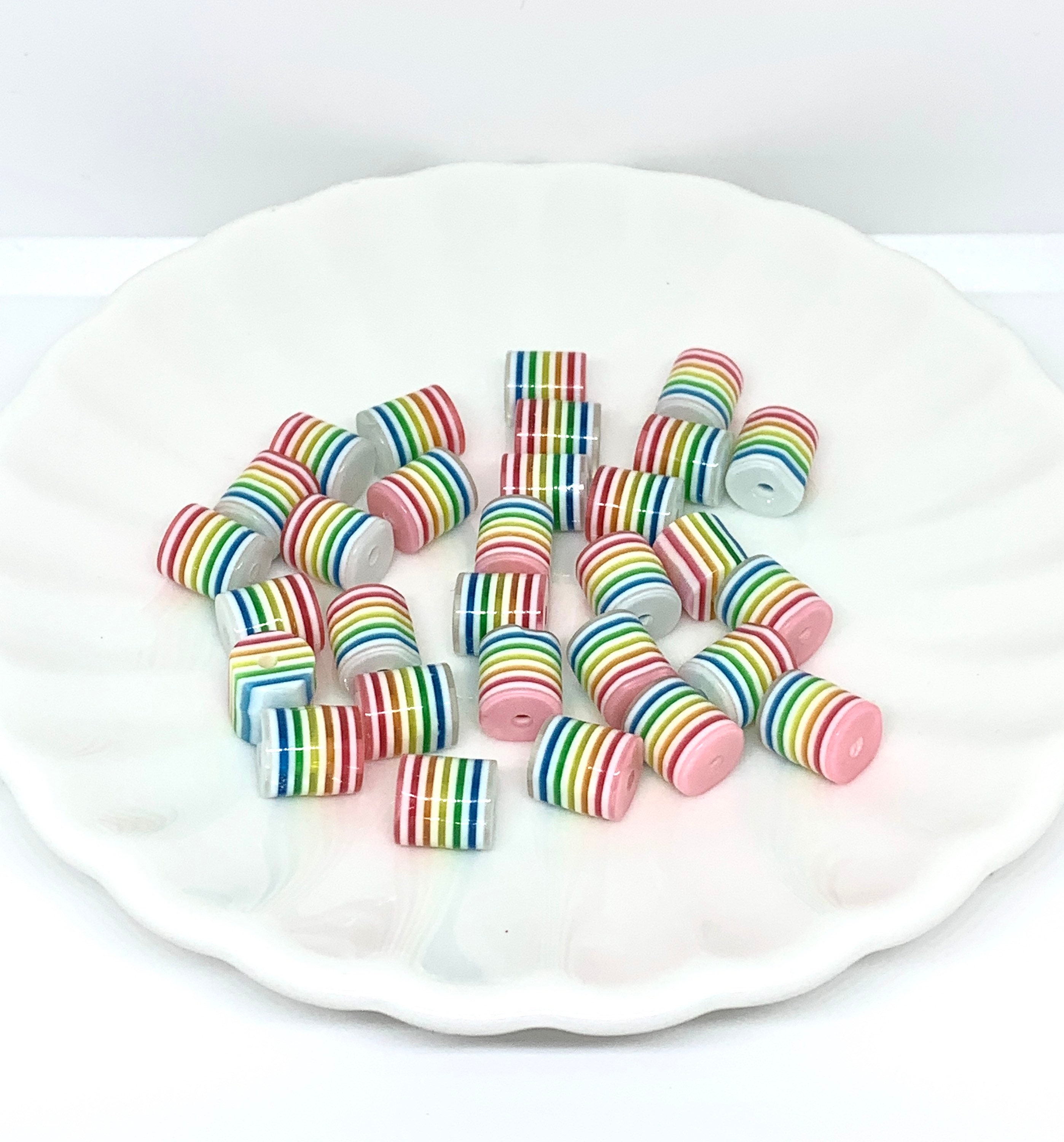 Rainbow Pastel Beads Spacer Beads Candy beads Etsy