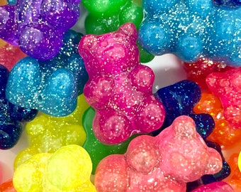 Gummy Bear Beads for Charms, Gummy Bear Charms, Candy Beads, Resin Gummy Bears, Animal Beads for Jewelry, Gummy Bear Pendant