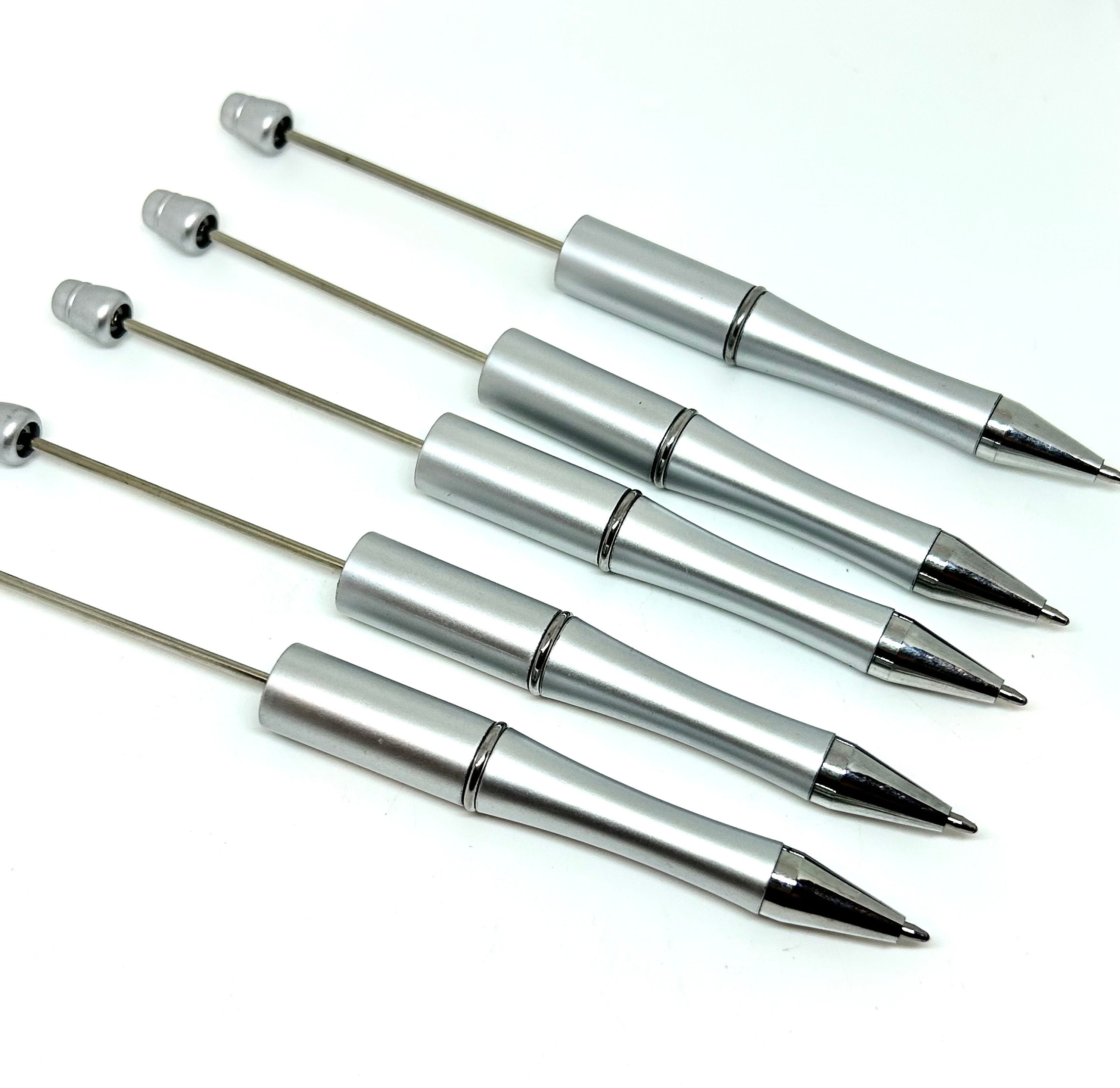 Kosiz 20 Bolígrafos De Plástico Con Cuentas Con 140 Cuentas Espaciadoras Multicolores, Para Bricolaje, Béisbol, Fútbol, Varios Bolígrafos De Cuentas De Tinta Negra Para Niños, Mujeres, Oficina