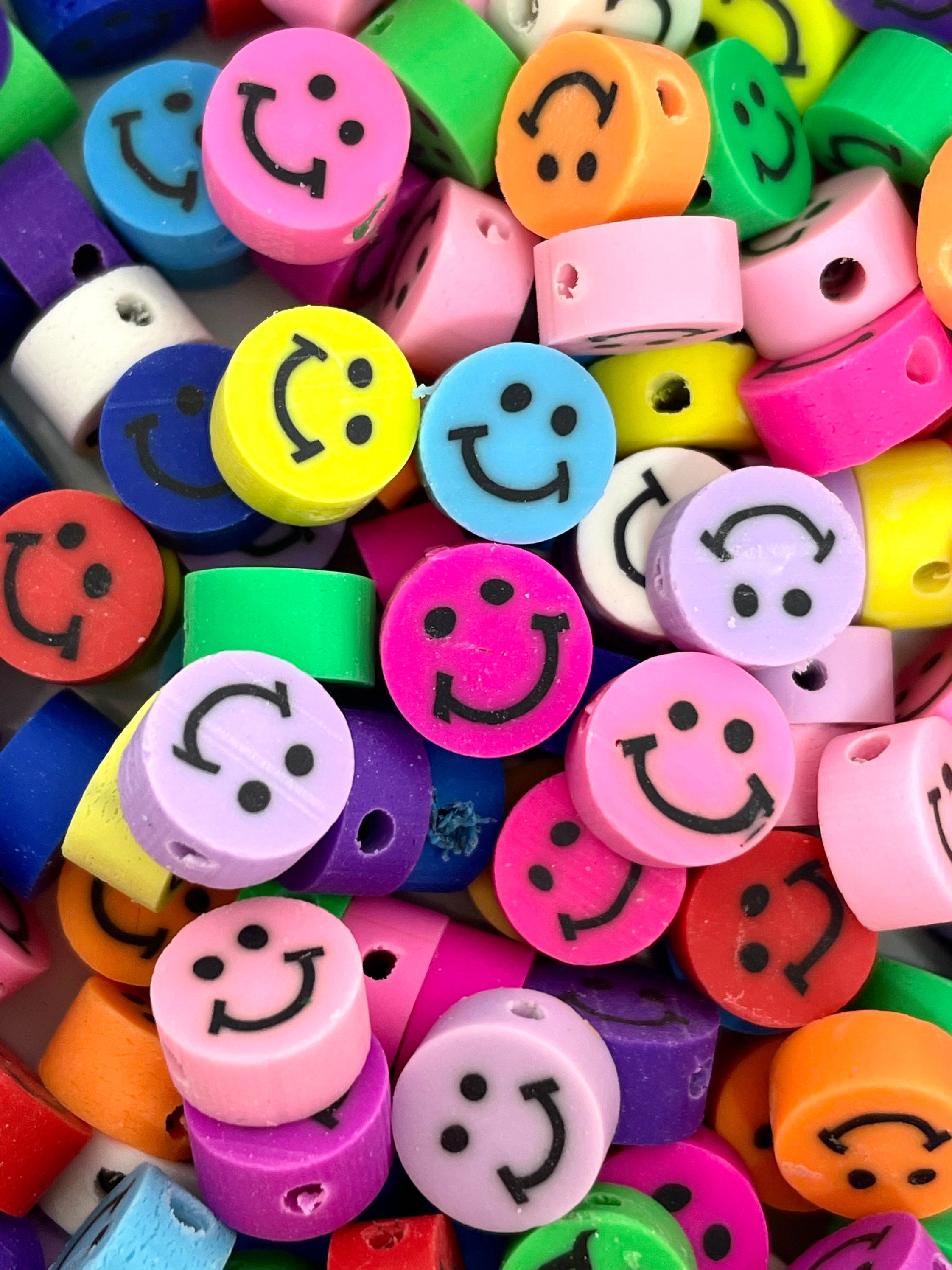 Smiley Happy Face Beads Acrylic Polymer Clay Spacer Beads Smiley Face Beads  for Jewelry Making DIY Charms Bracelet Necklace - AliExpress