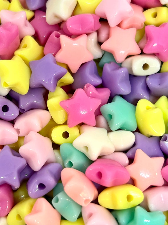 Pastel Star Bead Mix, Kawaii Bead Soup - Etsy