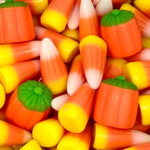 Halloween Harvest Mix Candy Corn & Pumpkin Cabochons