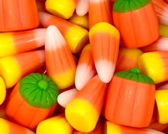 Halloween Harvest Mix Candy Corn & Pumpkin Cabochons - Etsy Canada
