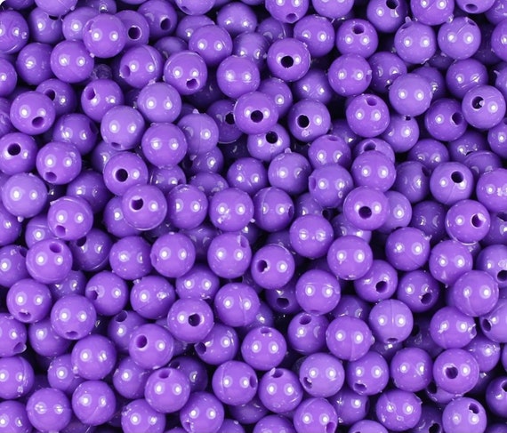Lilac Purple Beads, Round Purple Beads, 6mm Beads, Beads for Bracelet,  Beads for Necklace, Beads for Anklet, Kawaii Beads, Cute Beads