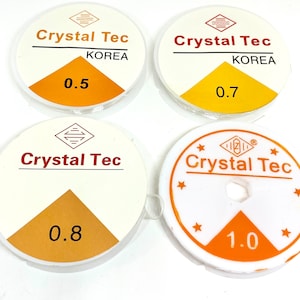 Elastic Jewelry Cord for Bracelet, Necklace, Strap, Nylon Cord, String, Brand, .5mm, .7mm, .8mm, 1mm