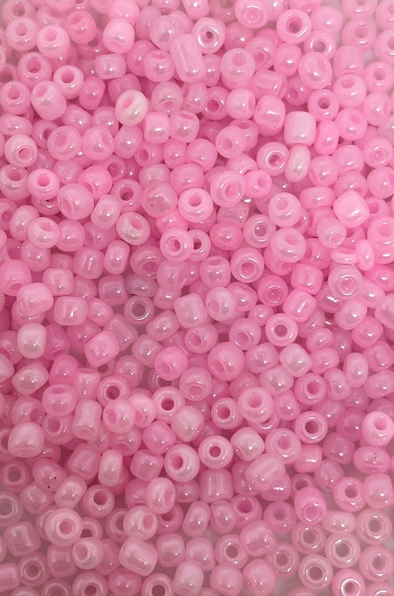 Tiny Baby Pink Seed Beads, 3mm Glass Czech Beads for Jewelry Making, Beaded  Necklace, Dainty Jewelry 