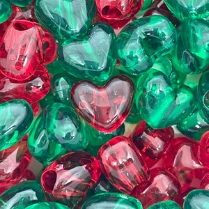 Elf Themed Bead Mix, Christmas Bead Mix, Christmas Acrylic Bead Mix for Garland, Christmas Pony Beads, Holiday Beads for Jewelry Making