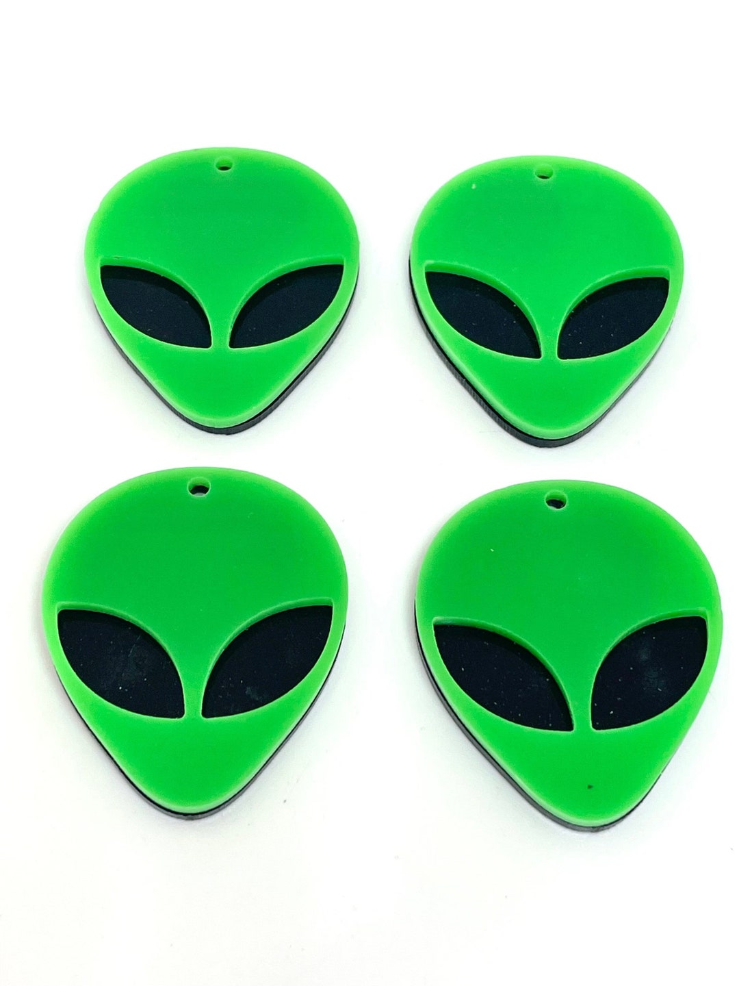 Green Alien Charms for Jewelry Making, Halloween Jewelry, Creepy Charm ...