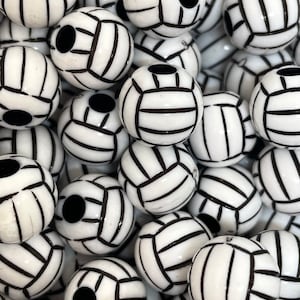 Volleyball Beads for Team Spirit Jewelry, Celebrate Your Sport Passion