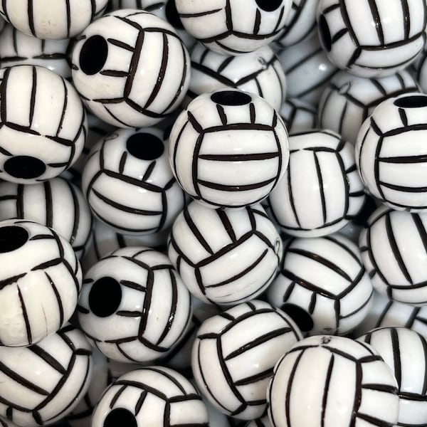 Volleyball Beads for Team Spirit Jewelry, Celebrate Your Sport Passion