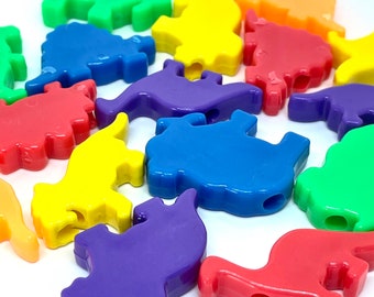 Rainbow Dinosaur Pendant, Cute Supplies, Kawaii Jewelry, Dino Jewelry, Dinosaur Beads, Cute Pendants, Prehistoric Animals