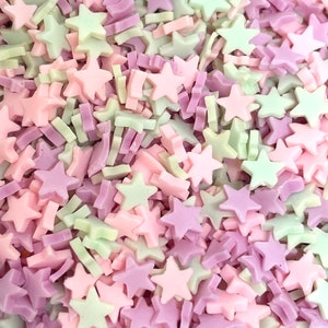 Fausses étoiles pastel, fausses garnitures d’argile polymère, compléments visqueux, mélangeurs