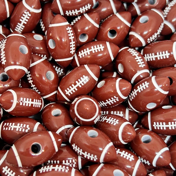 Football Beads, Foot ball Charm, Pendant for Jewelry Making, Keychain, Lanyard, Team Spirit Beads, Sports