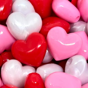 Sweet Heart Bead Assortment, Valentine's Day Pendant Beads