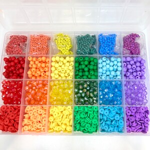 Rainbow Bright Color Bead Kit for DIY Bracelets, Necklaces - Etsy