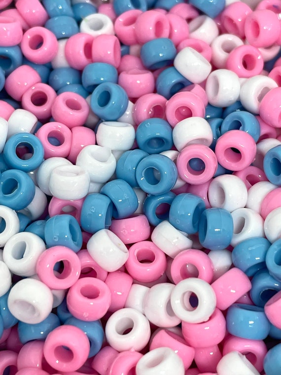 Gender Reveal Decor Mini Bead Mix, Tiny Beads for Gender Reveal