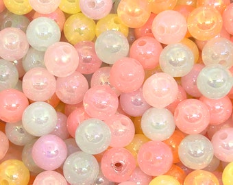 Translucent Mermaid Bubble Beads - Stunning 8mm Beads for Jewelry Making