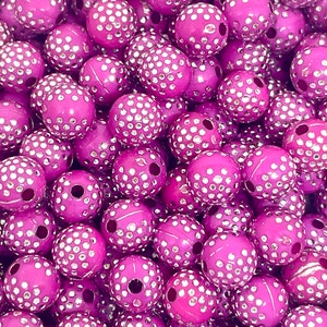 10 Multicolor 10mm Mermaid Circle Pearl Berry Beads, Deco for Slime, F488