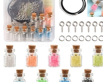 DIY Mini Glass Bottle Wishing Necklace Kit  - Makes 5 Necklaces