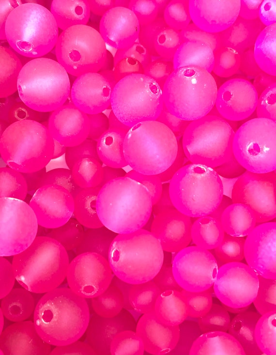 Hot Pink Glass Bead Mix, 6mm, Pink Beads for Jewelry Making, Lolita Beads 