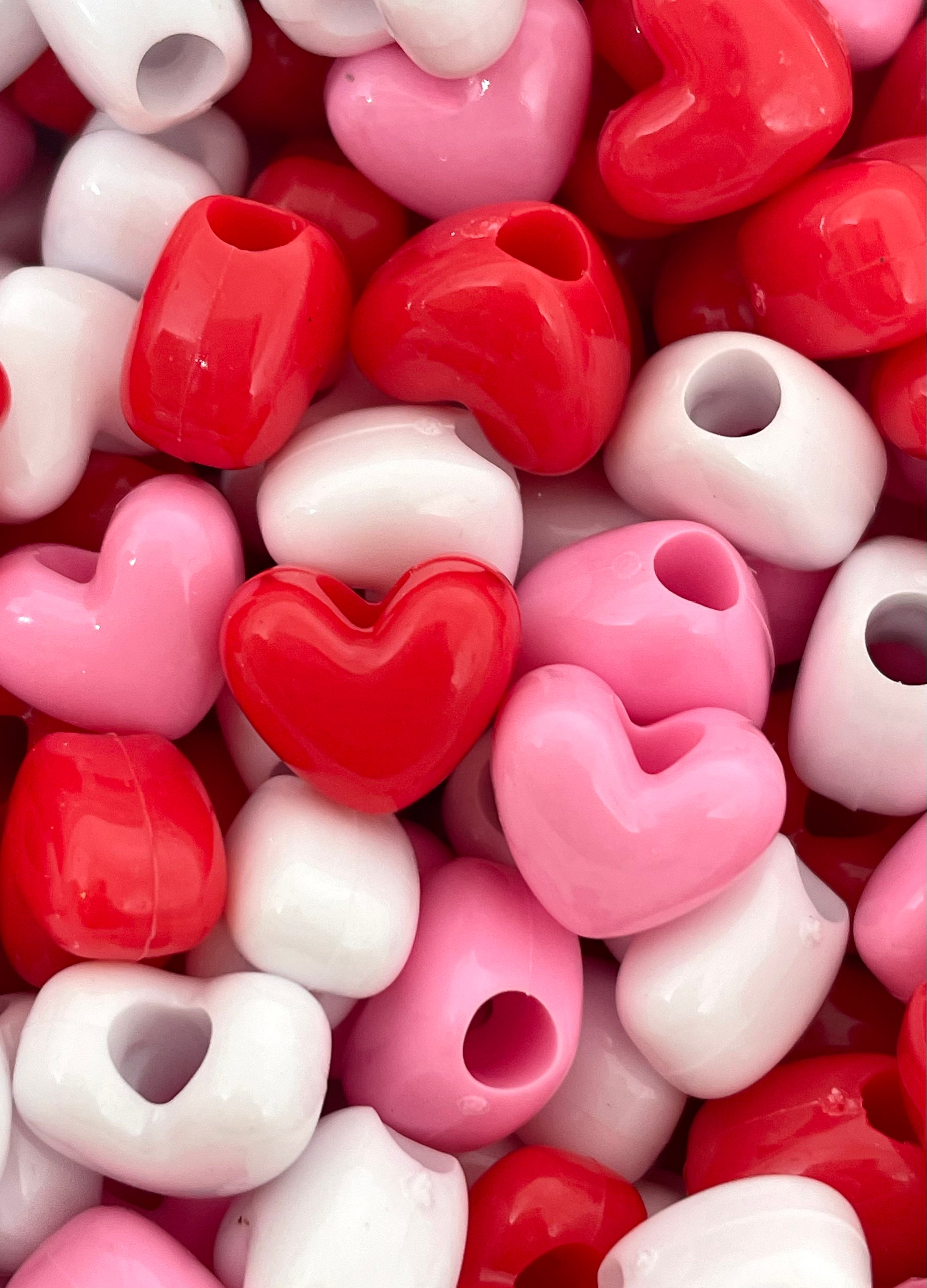 Valentines Day Beads Set for Jewelry Making, Heart Bead Variety for  Necklace, Valentine's Day Beads, Valentine's Day Charm 