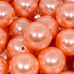 Bold Coral Beads - Chunky and Pearlized, 20mm