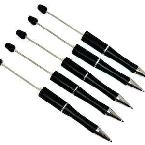DIY Blank Black Beadable Pens, Pen Blanks, Custom Pen, Beaded Pens, Unique Gifts